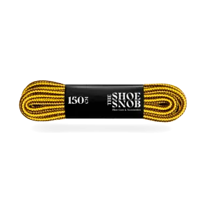 150cm Round Boot Laces - Brown/Yellow