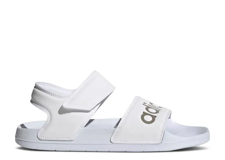 Adidas WMNS ADILETTE SANDAL 'WHITE CHAMPAGNE METALLIC' sneakers, white