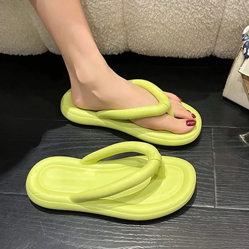 AMOZAE- - Korean Candy Color Women's Flip Flops