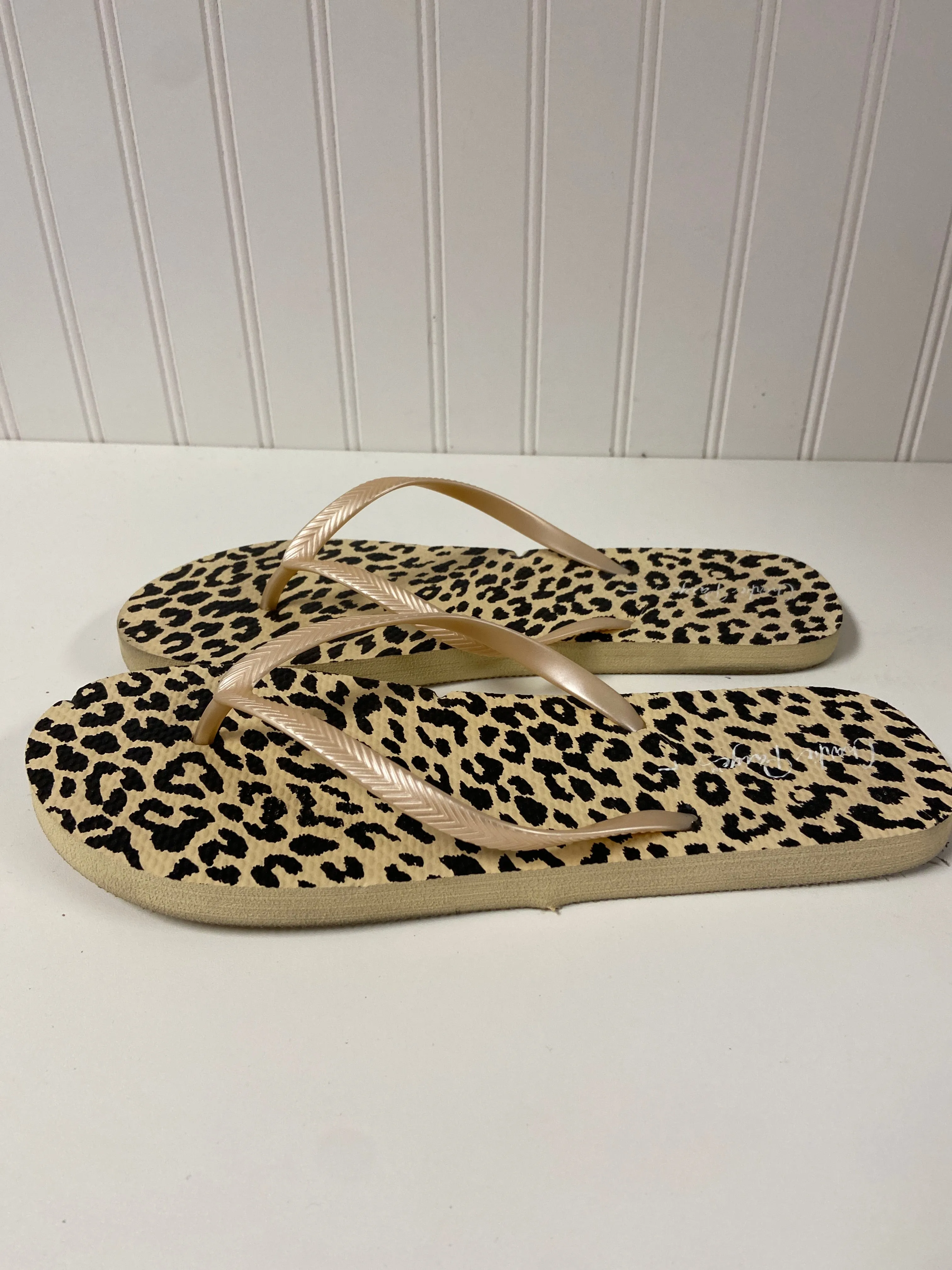 Animal Print Sandals Flip Flops Charlie Paige, Size 9