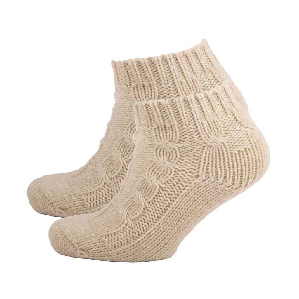 Aran Cable Chunky Ankle Socks