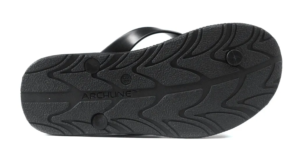 Archline Balance Flip Flops - Black