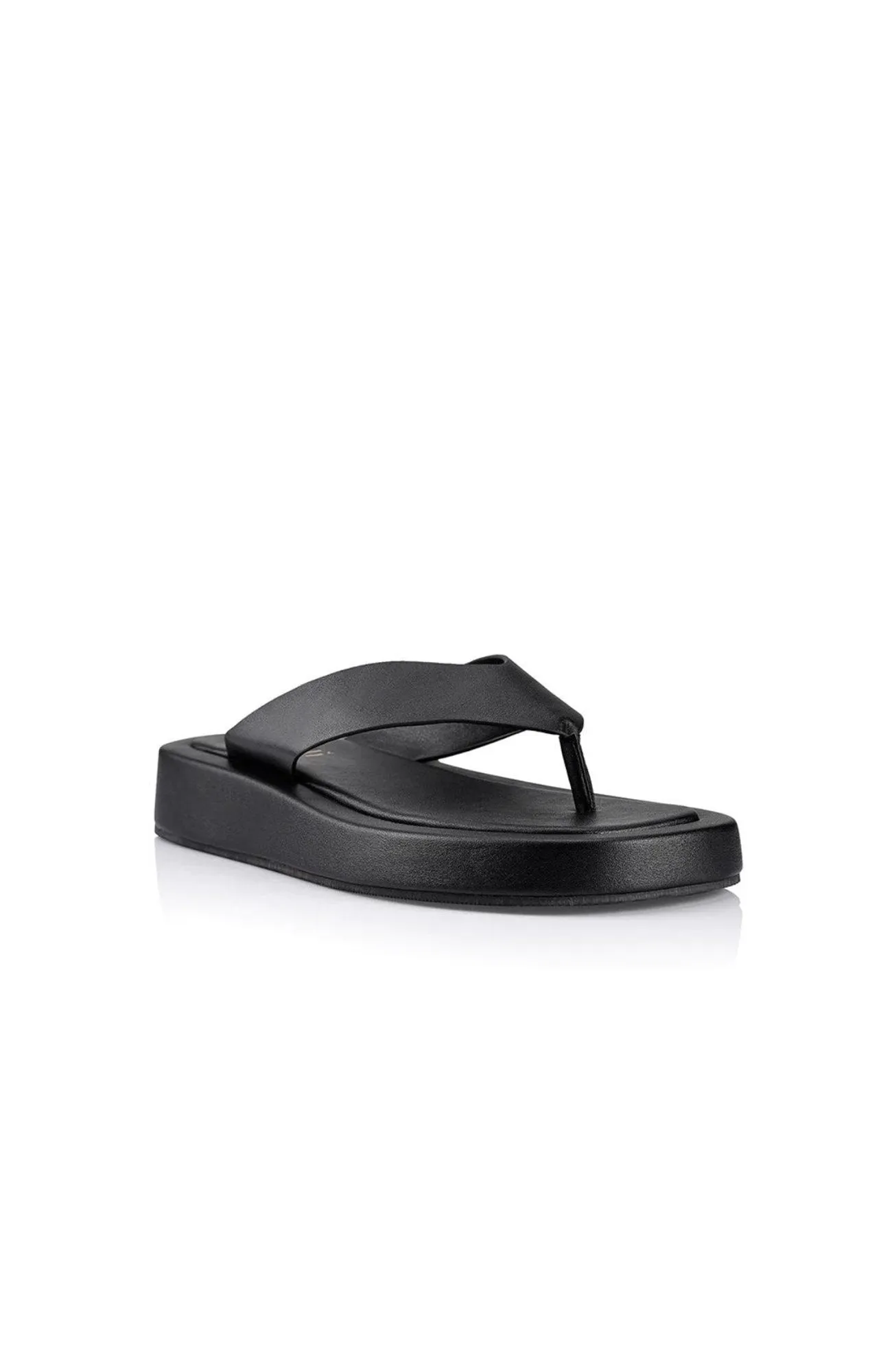 Bouncer II Flatform Thongs Black Smooth