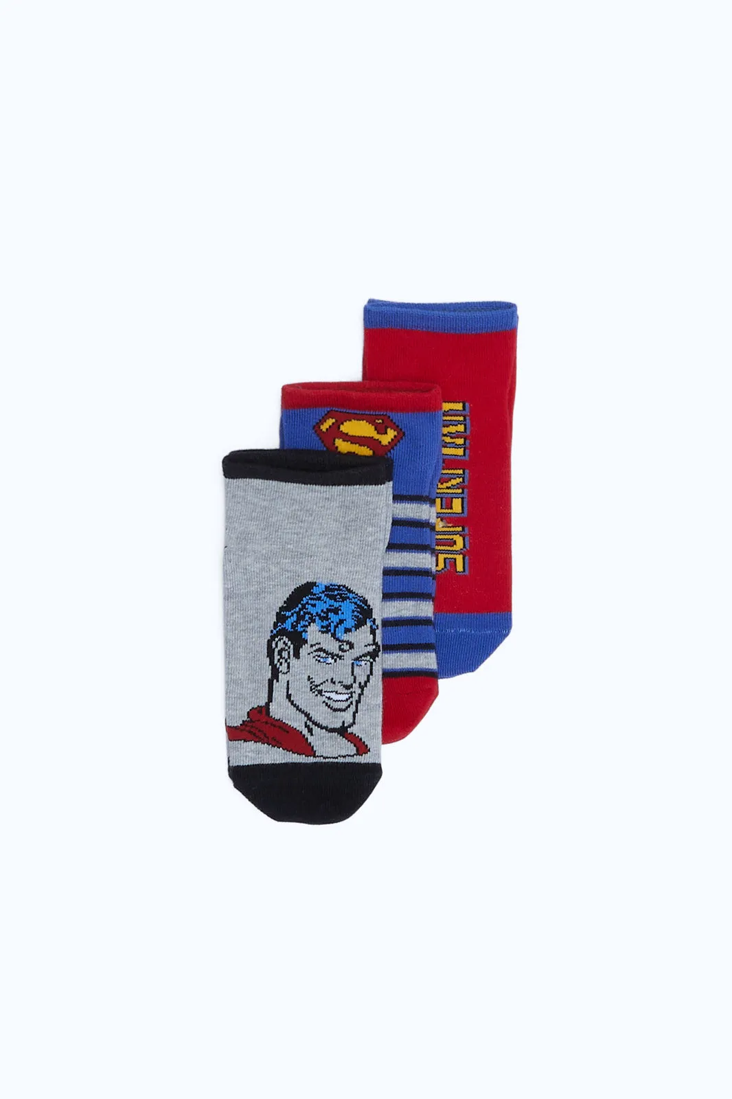 Boys Assorted Superman Socks Se (Pack Of 3)