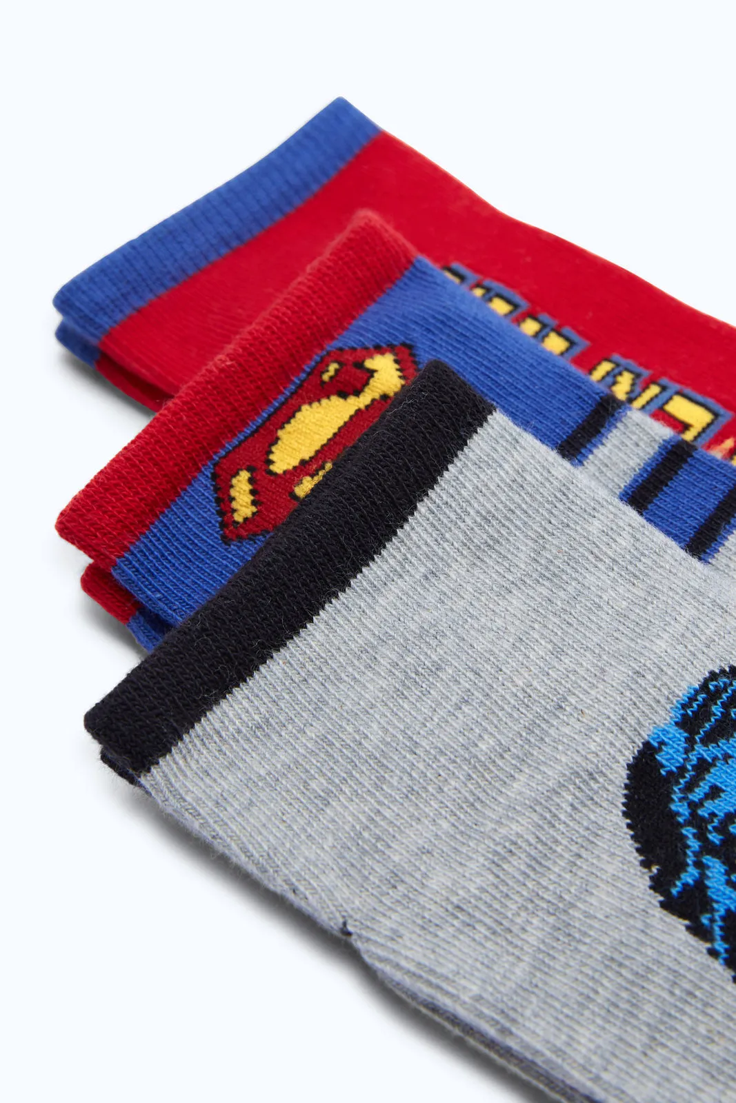 Boys Assorted Superman Socks Se (Pack Of 3)