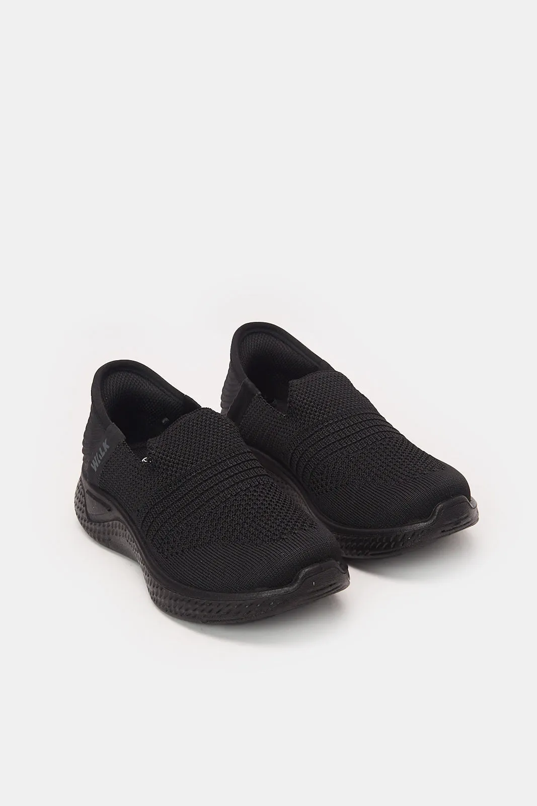 Boys Black Easy Slip-On Shoes