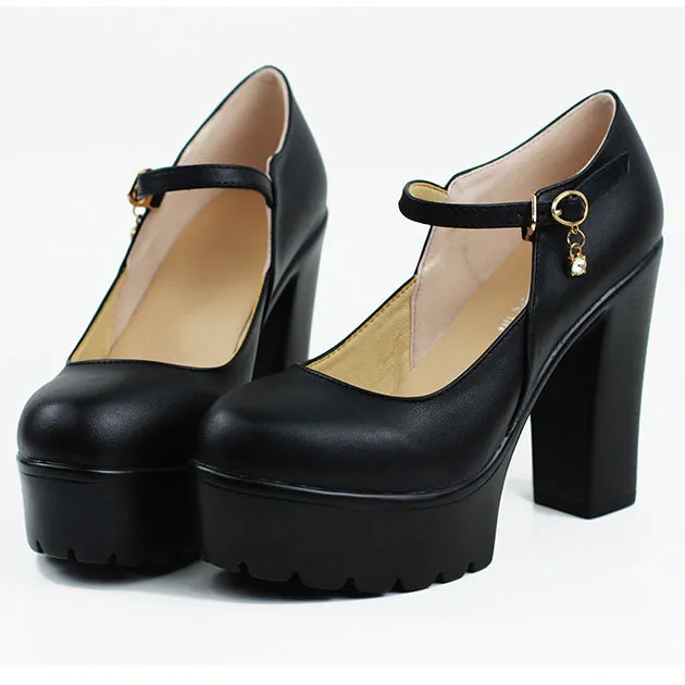 Buckle Strap Loli High Heel Shoes SD01536