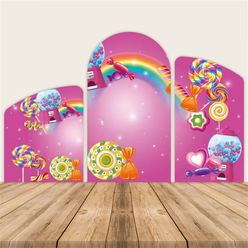 Candy Themed Girl Birthday Party Chiara Arched Wall Covers