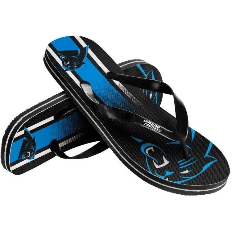 Carolina Panthers NFL Unisex Gradient Flip Flops