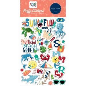 Carta Bella Beach Party Puffy Stickers