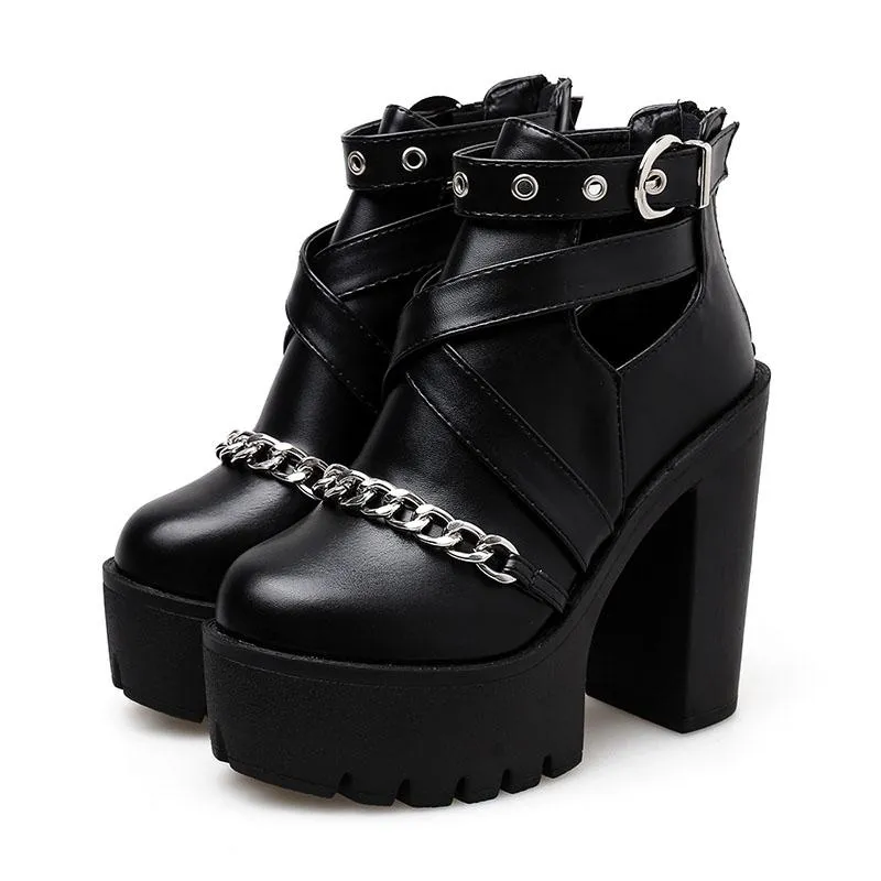 Chain Sky High Heel Shoes SD00599