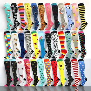 Colorful Compression Travel Socks