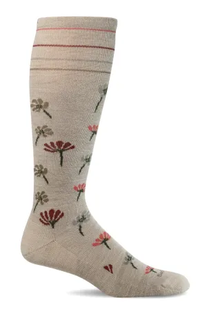 Compression Sock Field Flower -Barley -Small/Medium