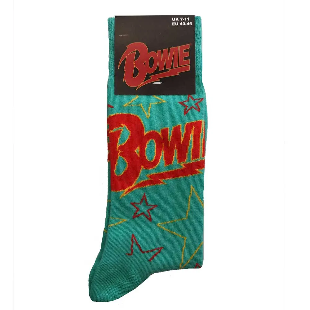 David Bowie Unisex Socks - Stars Outline (UK SIZE 7 - 11)