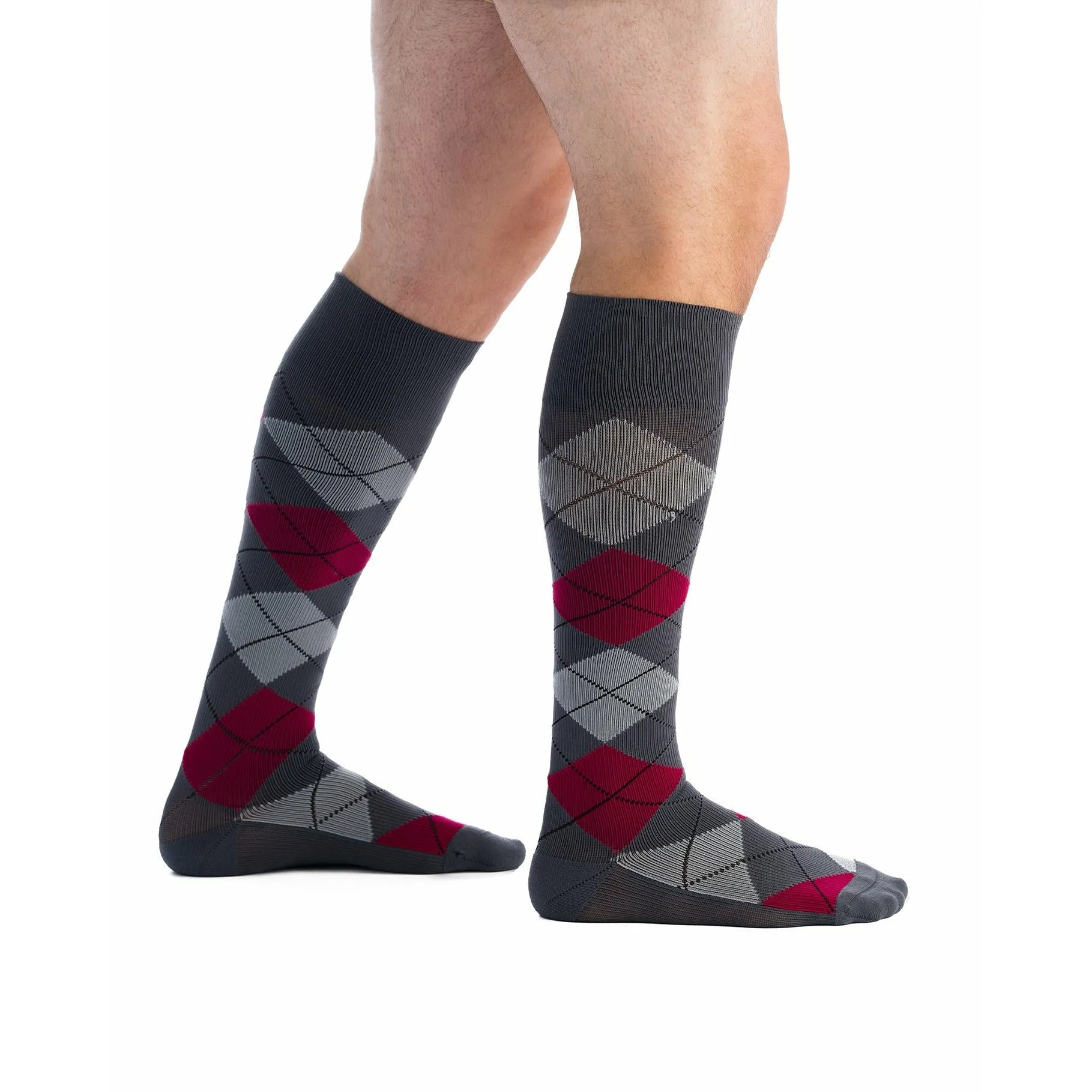 EvoNation Patterns Classic Argyle 15-20 mmHg Knee High