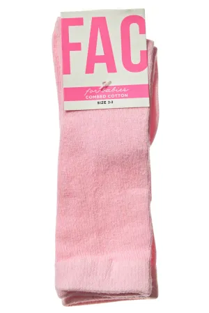 FAC - Pink Baby Combed Cotton Knee High Sock