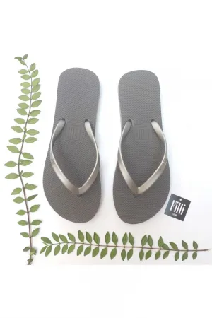 Filli London Naked Flip Flops - Silver