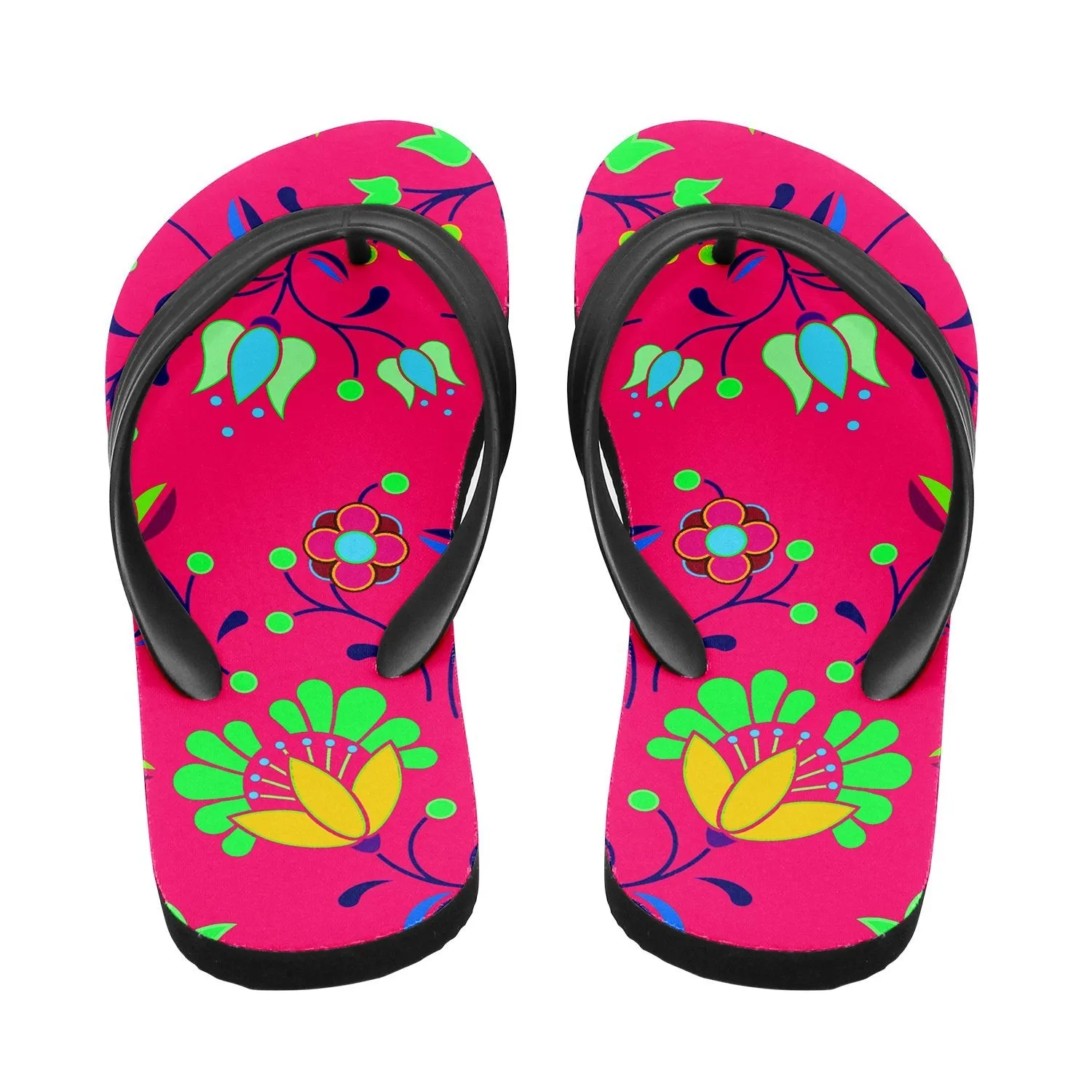 Fleur Indigine Rouge Flip Flops