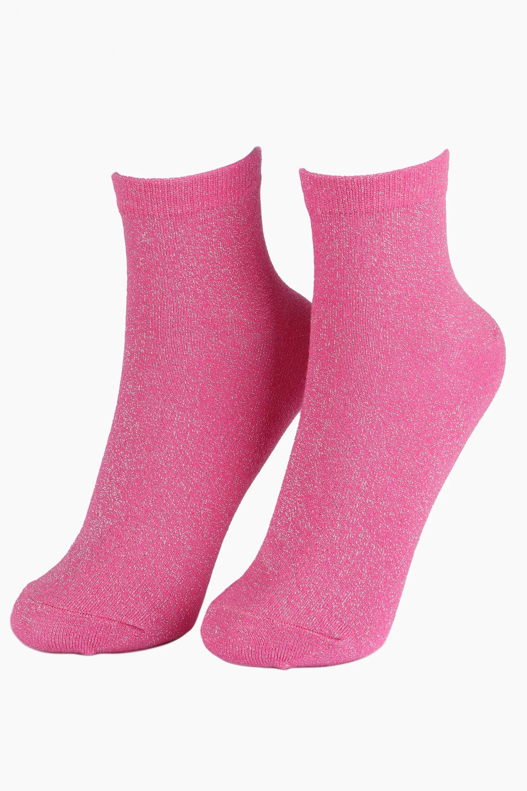 Glitter Anklet Socks - Shimmer Pink