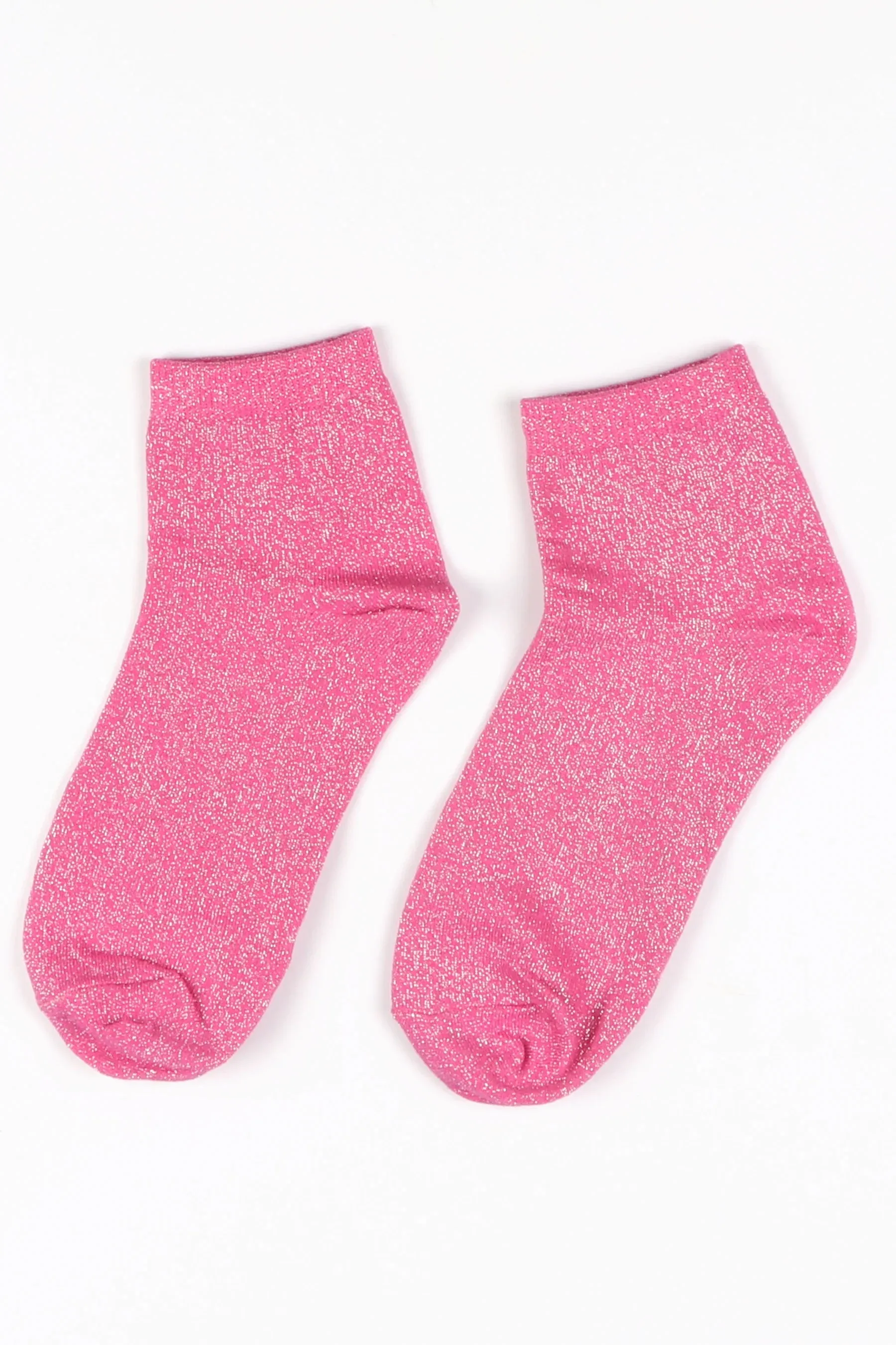 Glitter Anklet Socks - Shimmer Pink