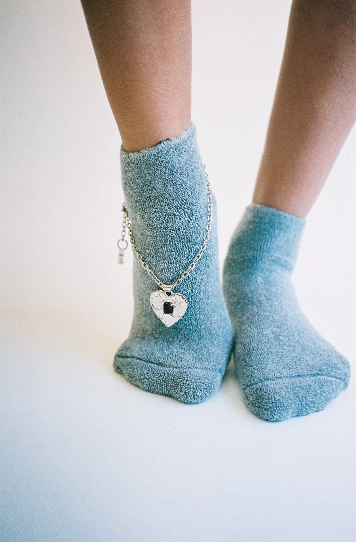 Grey Ankle Buckle Socks