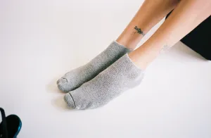 Grey Ankle Buckle Socks