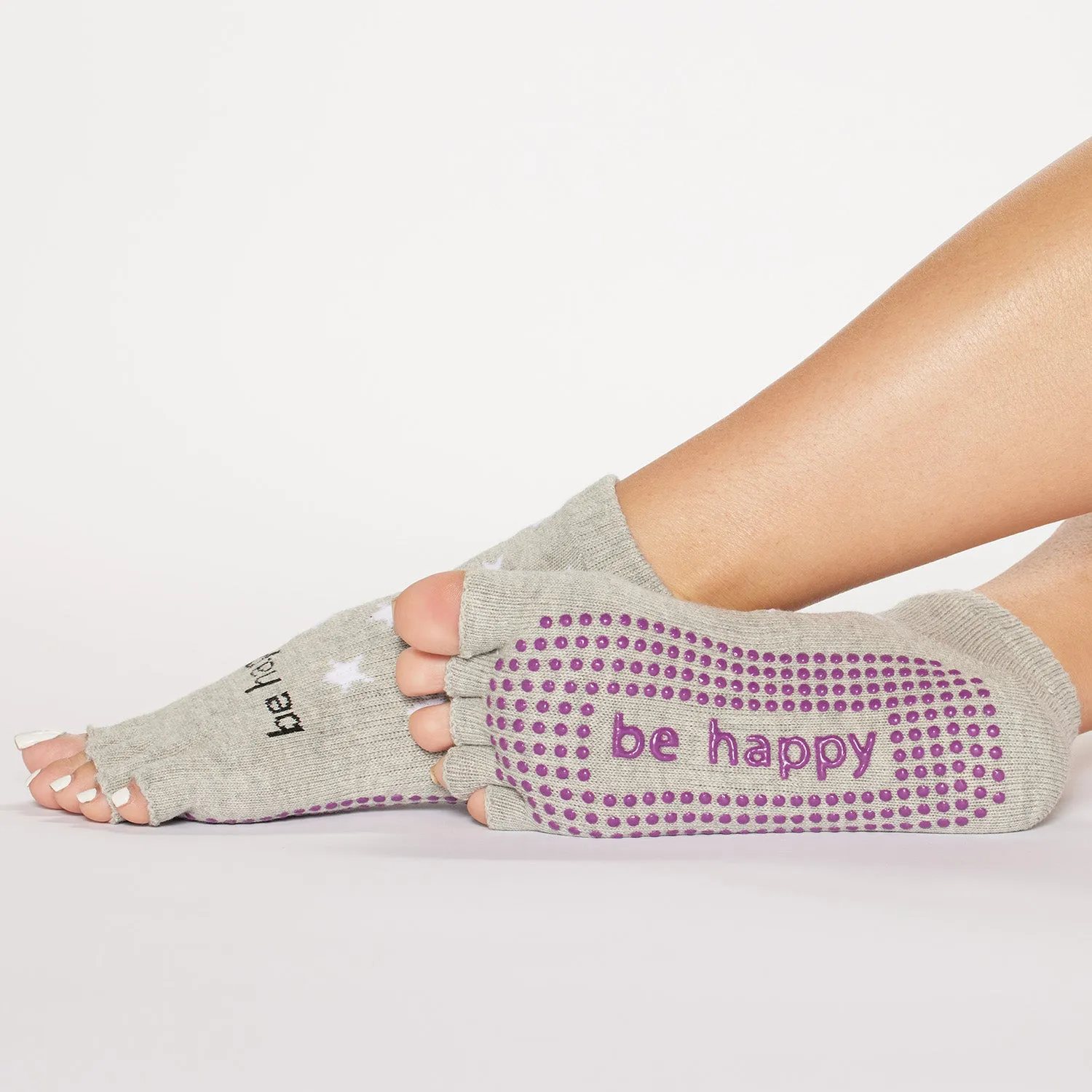 Half Toe Be Happy Grip Socks (Shine)