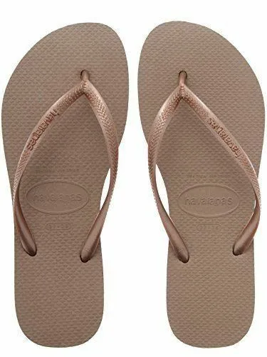 Havaianas Slim Brazil Women's Flip Flops All Sizes Gold,Black,Purple,White...