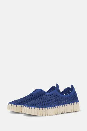 Ilse Jacobsen Platform Tulip Shoes in Blue Web