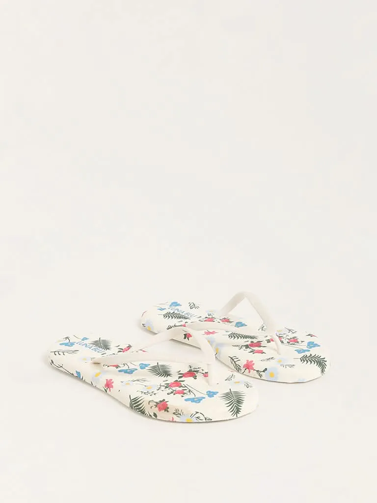 LUNA BLU White Shiny Strap Flip-Flop