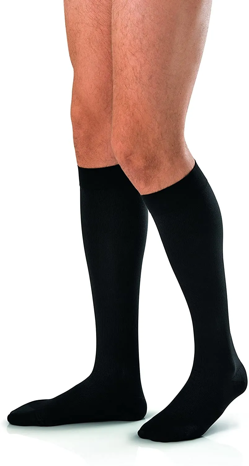 Men's Knee-High Ribbed Compression Socks Large, Black