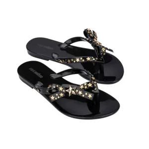 Mini Melissa Harmonic Stars Flip Flops - Black