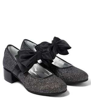 Monnalisa shiny ballet flats with bow, black