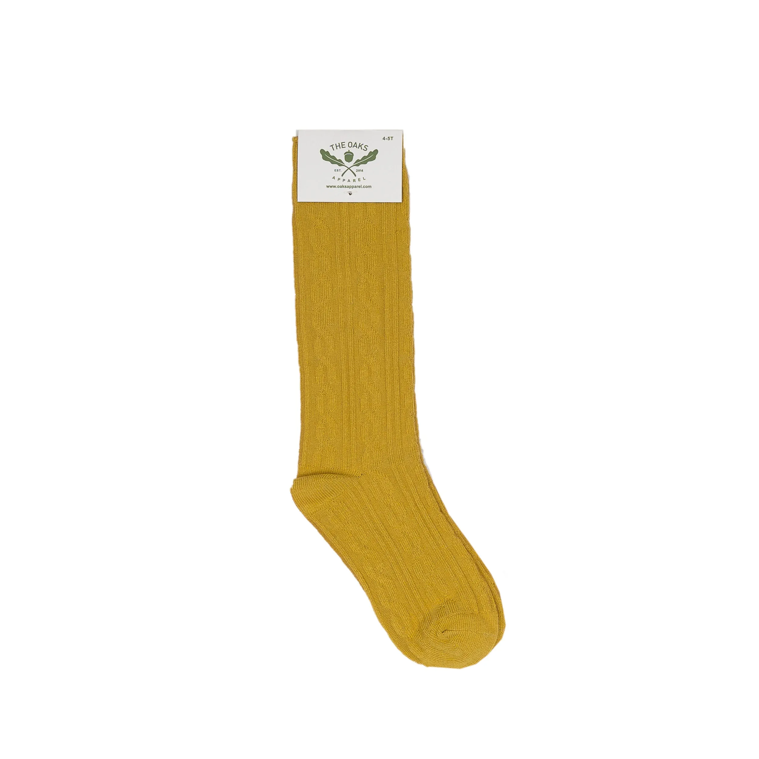 Mustard Ribbed Socks