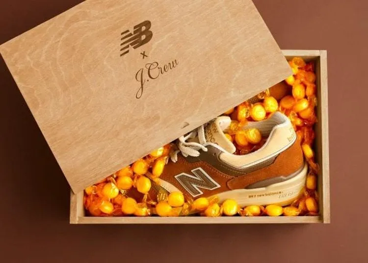 New Balance J Crew x 997 'Butterscotch' sneakers, brown