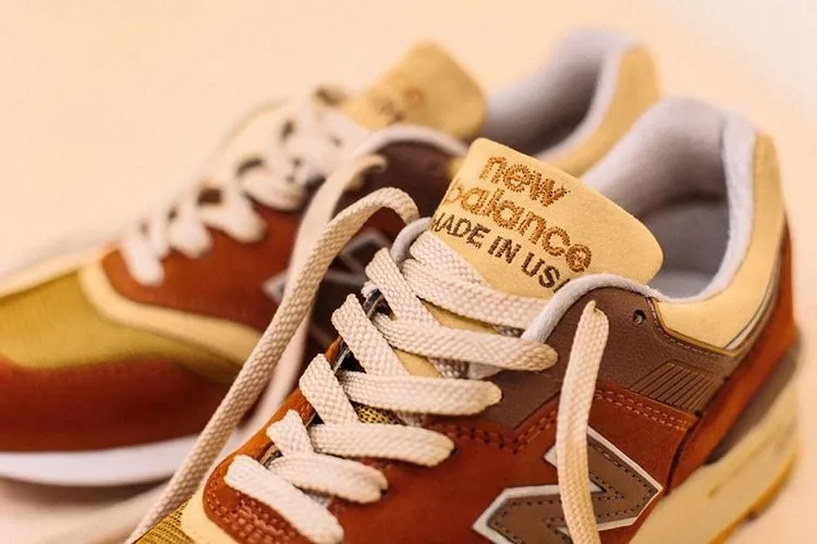 New Balance J Crew x 997 'Butterscotch' sneakers, brown