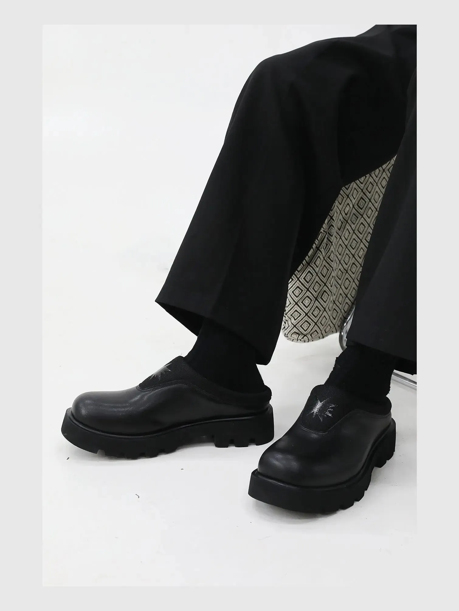 【New】Black Half Platform Shoes