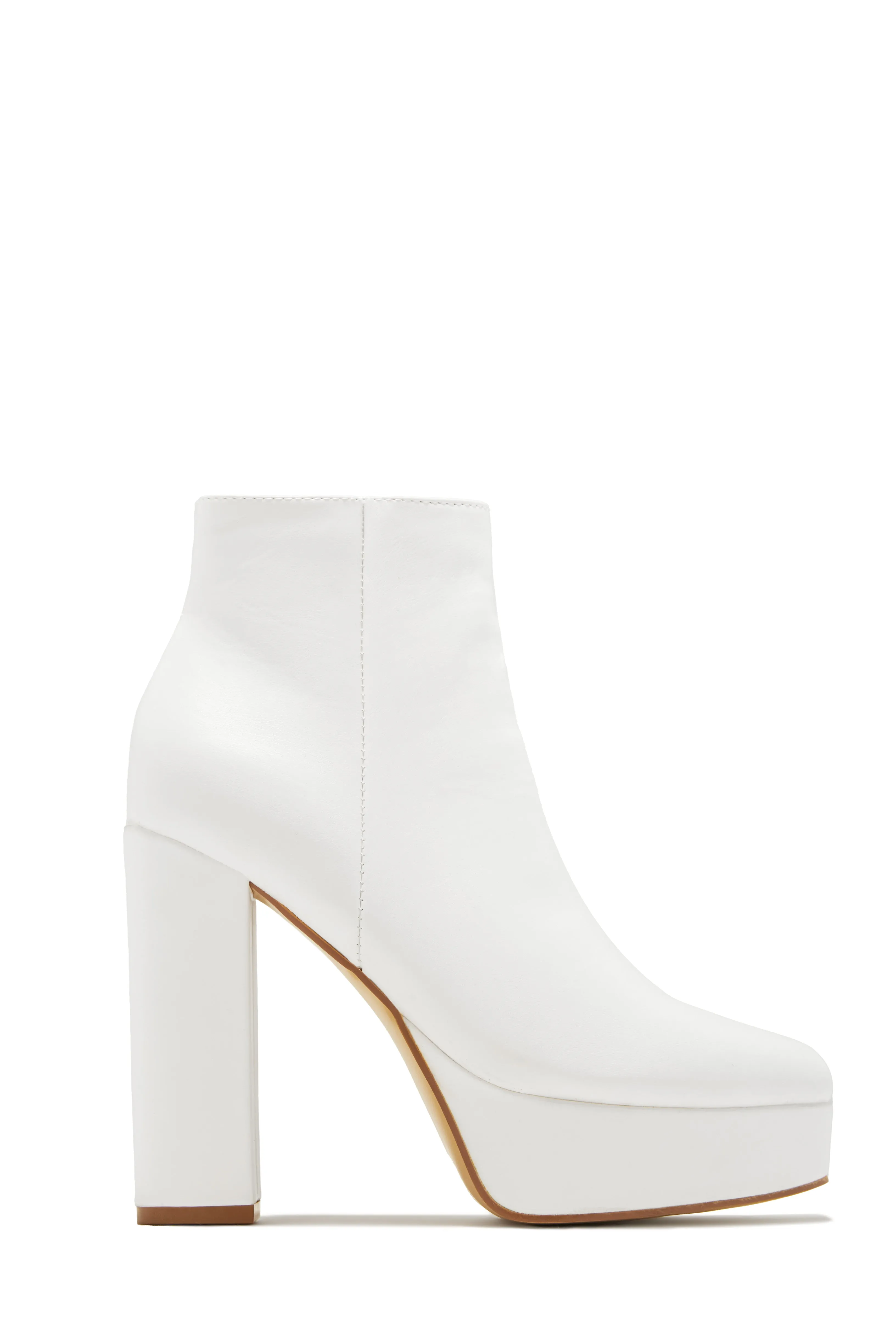 Oaklynn Platform Ankle Boots - White