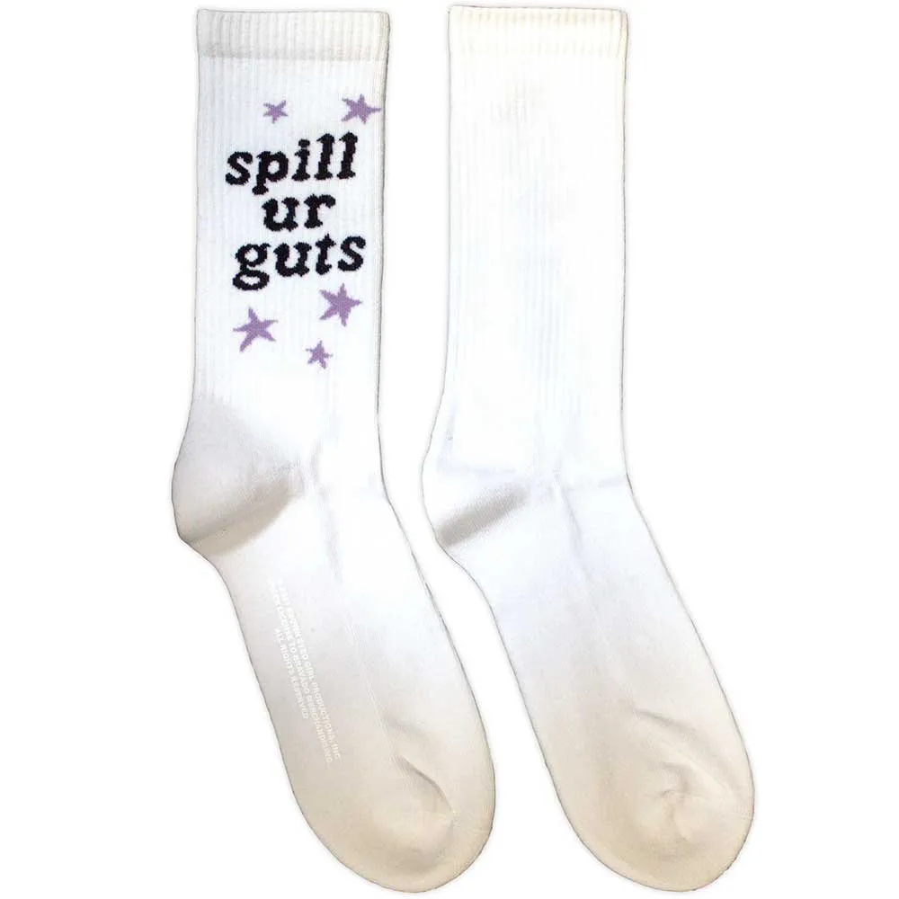 Olivia Rodrigo Unisex Terry Socks: Spill Your Guts (UK Size 7 - 11)