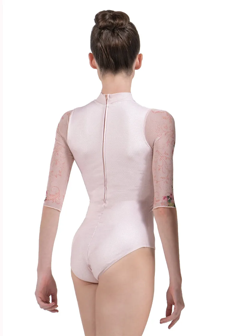 ON SALE Melissa 1/2 Sleeve High Neck Leotard