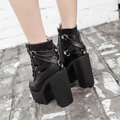 Pentagram Strap High Heel Shoes SD00309