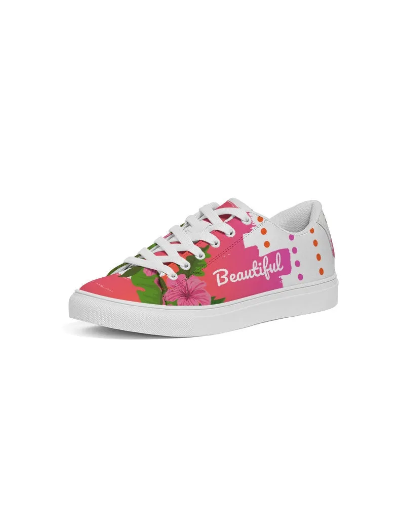 Pink Hibiscus Beautiful Graphic Print Sneakers