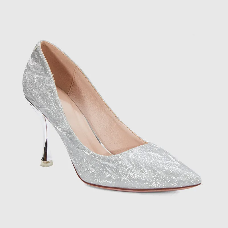 Pointed Thin Heel Shallow Pumps