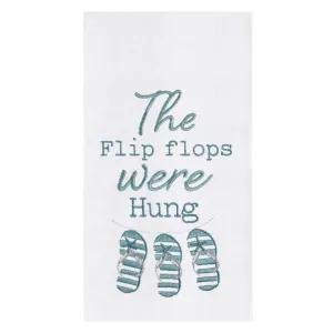 "Flip Flops Were Hung" Cotton  Kitchen Towel