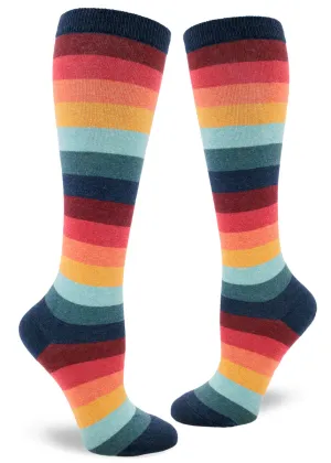 Retro 70's Stripe Women's Knee Highs