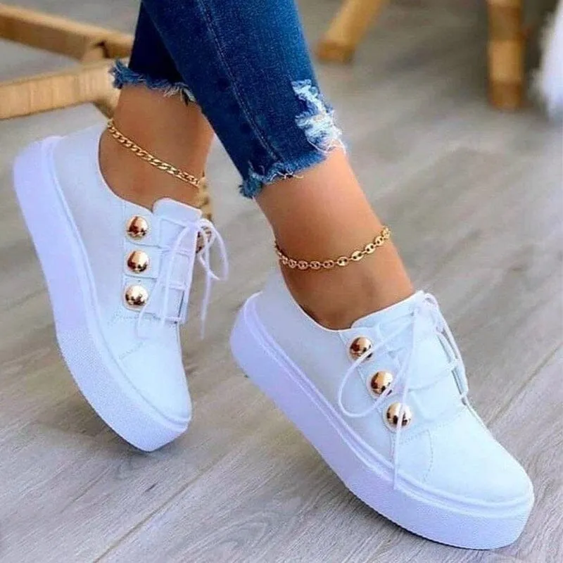 Round Toe Platform Casual Shoes