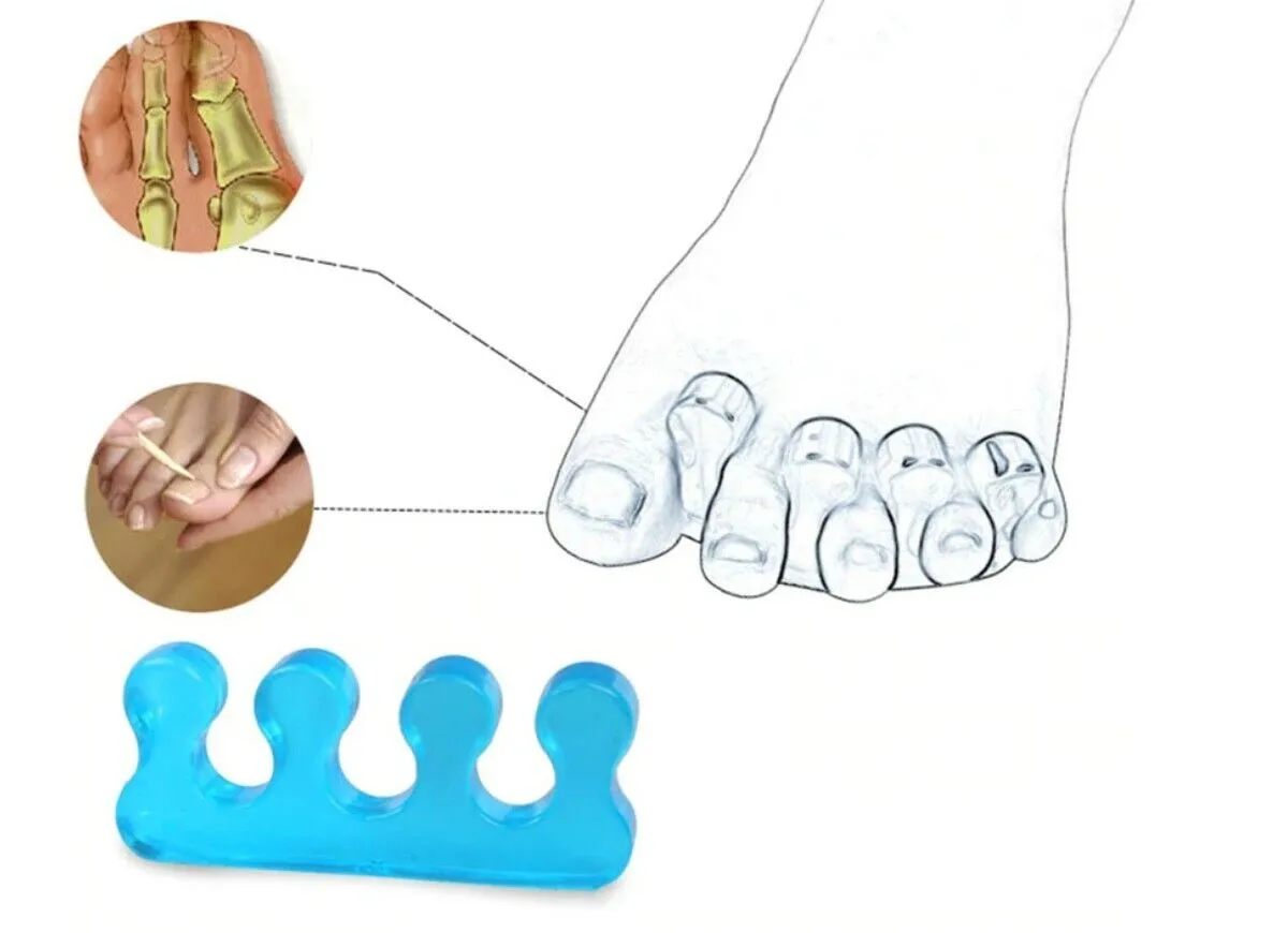 Silicone Manicure Pedicure Nails Finger Separator Flexible Finger Toe Spacers Pr