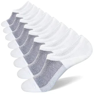 SIXDAYSOX No Show Socks for Men 8 pack Cotton Thin Low Cut Non Size 5-8