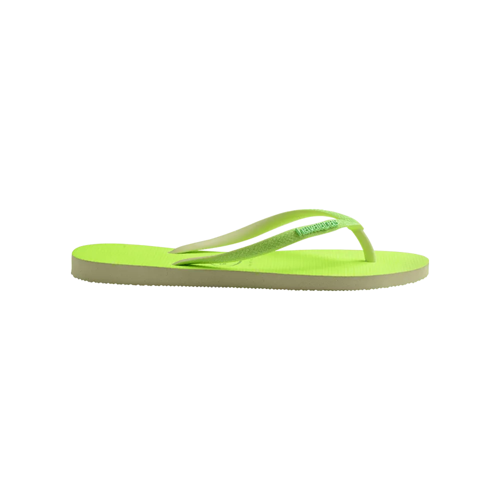 Slim Glitter Neon Flip Flops