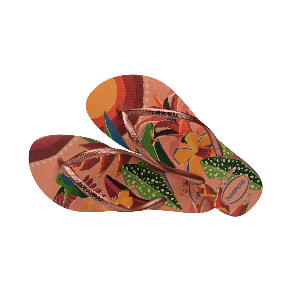 Slim Tropical Flip Flops